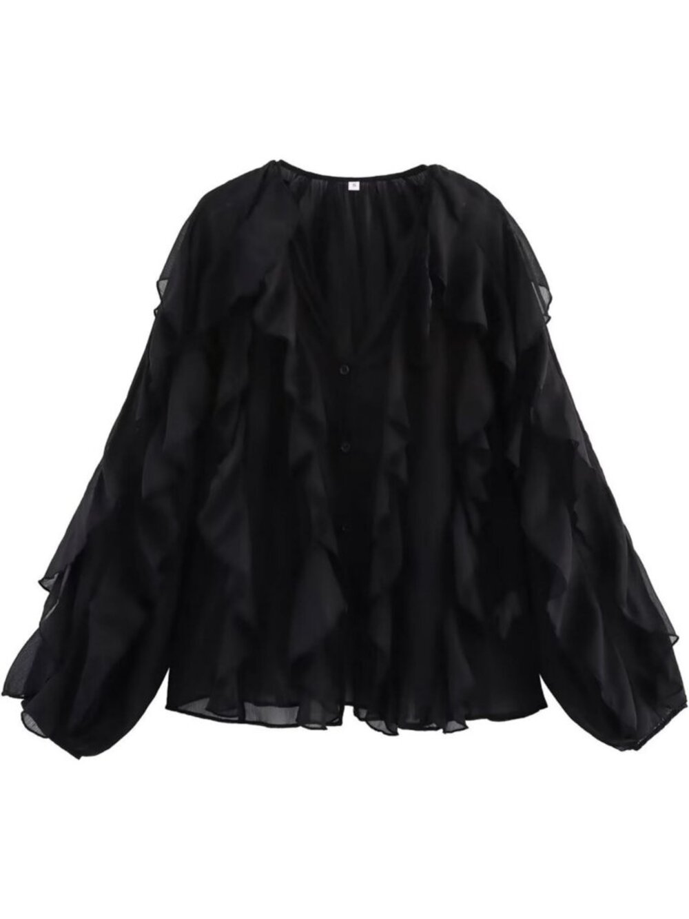 Ruffled Multi-Layered Summer Blouse for Women | Lightweight Chiffon Top